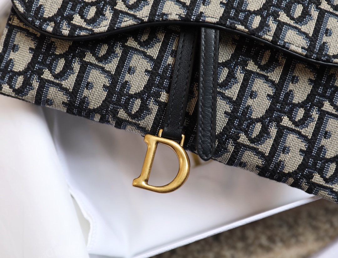 Wholesale Luxury Dior Long Saddle Wallet With Chain Blue Dior Oblique Jacquard S5614Ctzq_M928 - Image 9