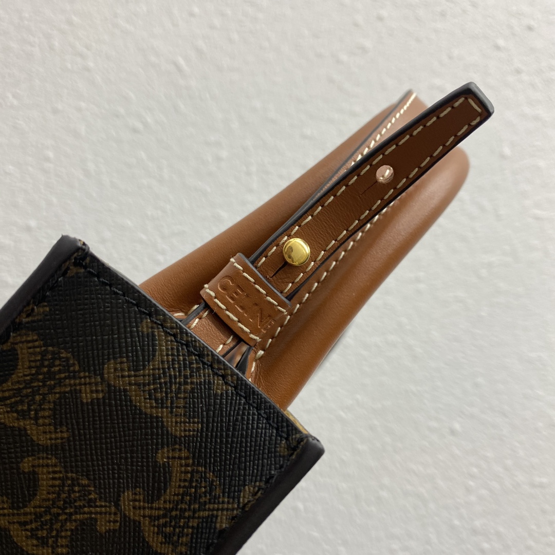 Wholesale Luxury Celine Triomphe Mini Tote Black 194372Bzk.04Lu - Image 6