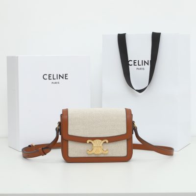 Alternative view of Wholesale Luxury Celine Teen Triomphe Bag In Textile And Calfskin