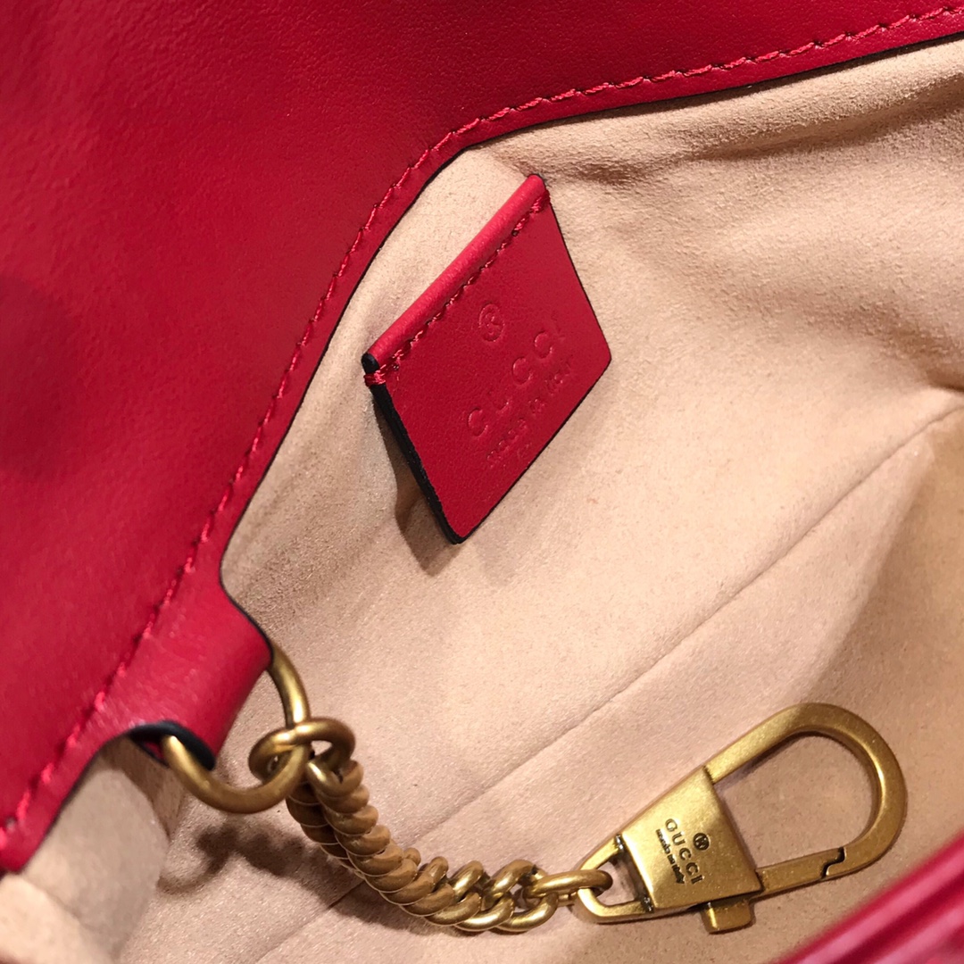 Wholesale Luxury Gucci Gg Marmont Matelasse Super Mini Bag Red 476433 - Image 2