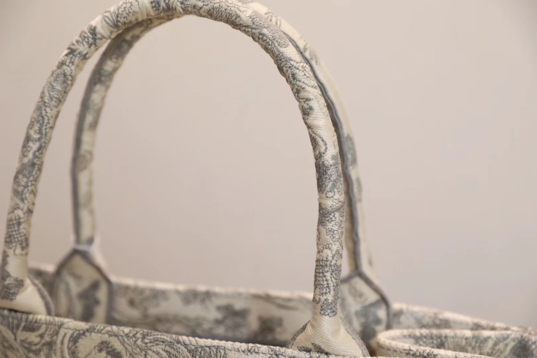 Wholesale Luxury Dior Book Tote Gray Toile De Jouy Embroidery - Image 9