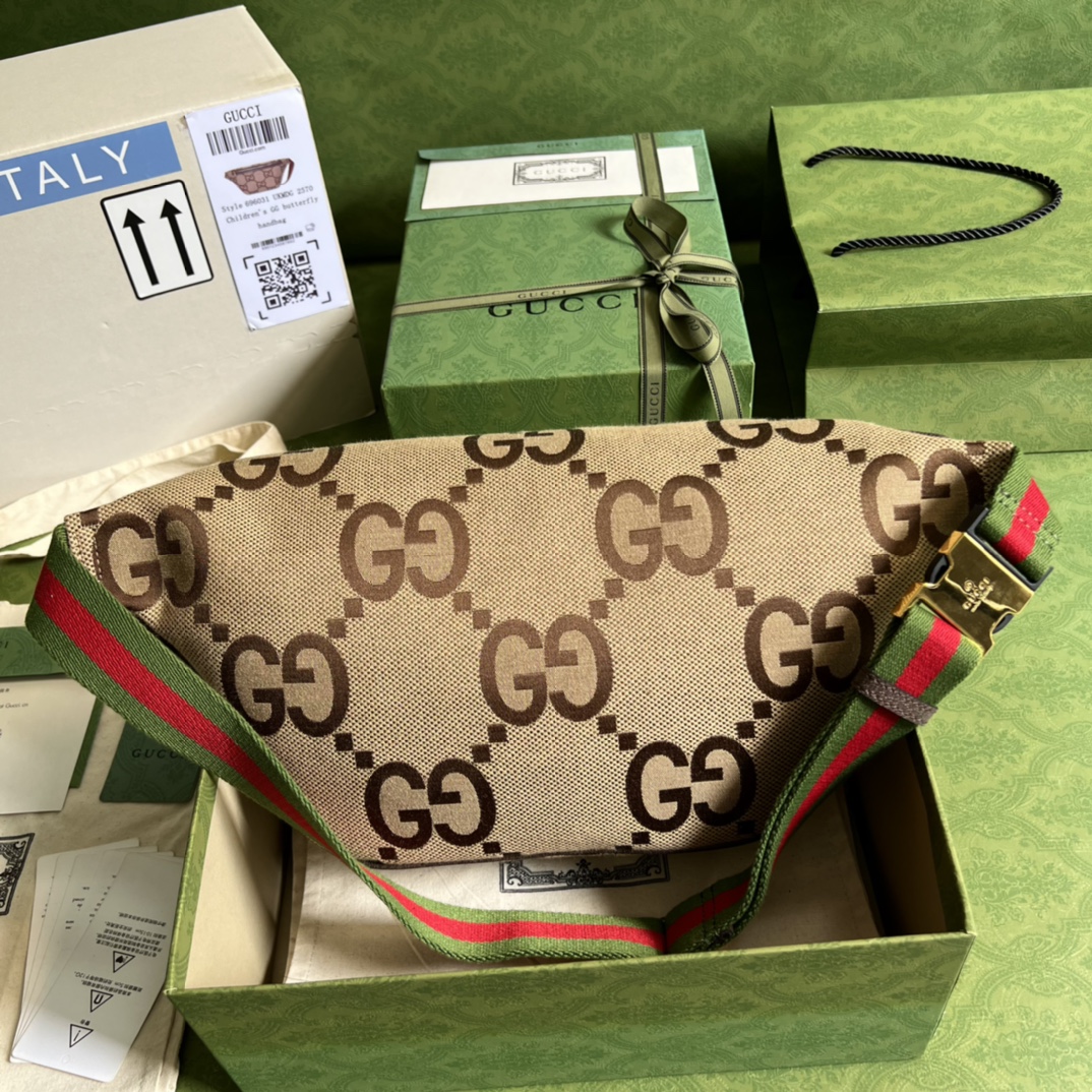 Wholesale Luxury Gucci Jumbo Belt Bag 696031 Brown - Image 9