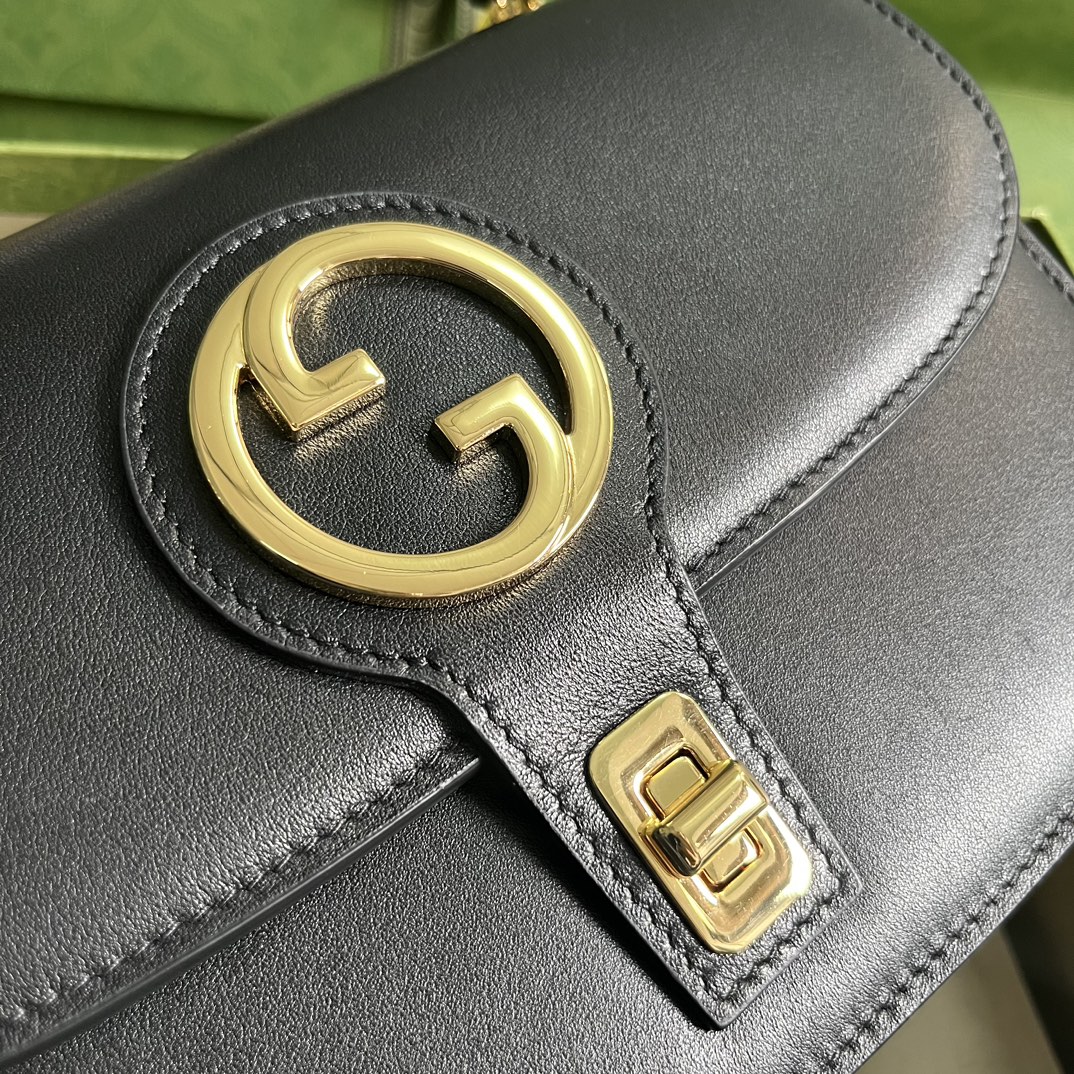 Wholesale Luxury Gucci Blondie Top-Handle Bag Black 735101 - Image 8