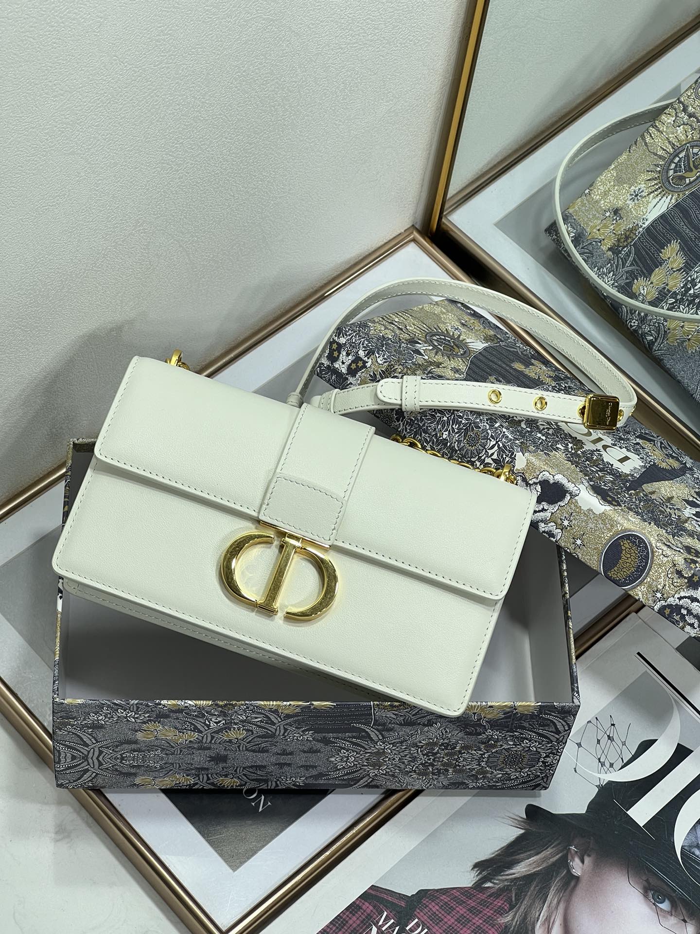 Wholesale Luxury Dior 30 Montaigne Bag White Box Calfskin S2110Umos_M991 - Image 7