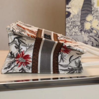 Alternative view of Wholesale Luxury DiorBook Tote White Multicolor Dior Petites Fleurs Embroidery