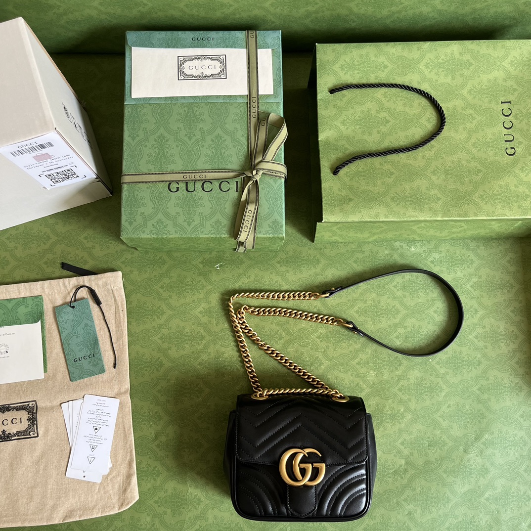 Wholesale Luxury Gucci Marmont Gg Black 739682 - Image 6