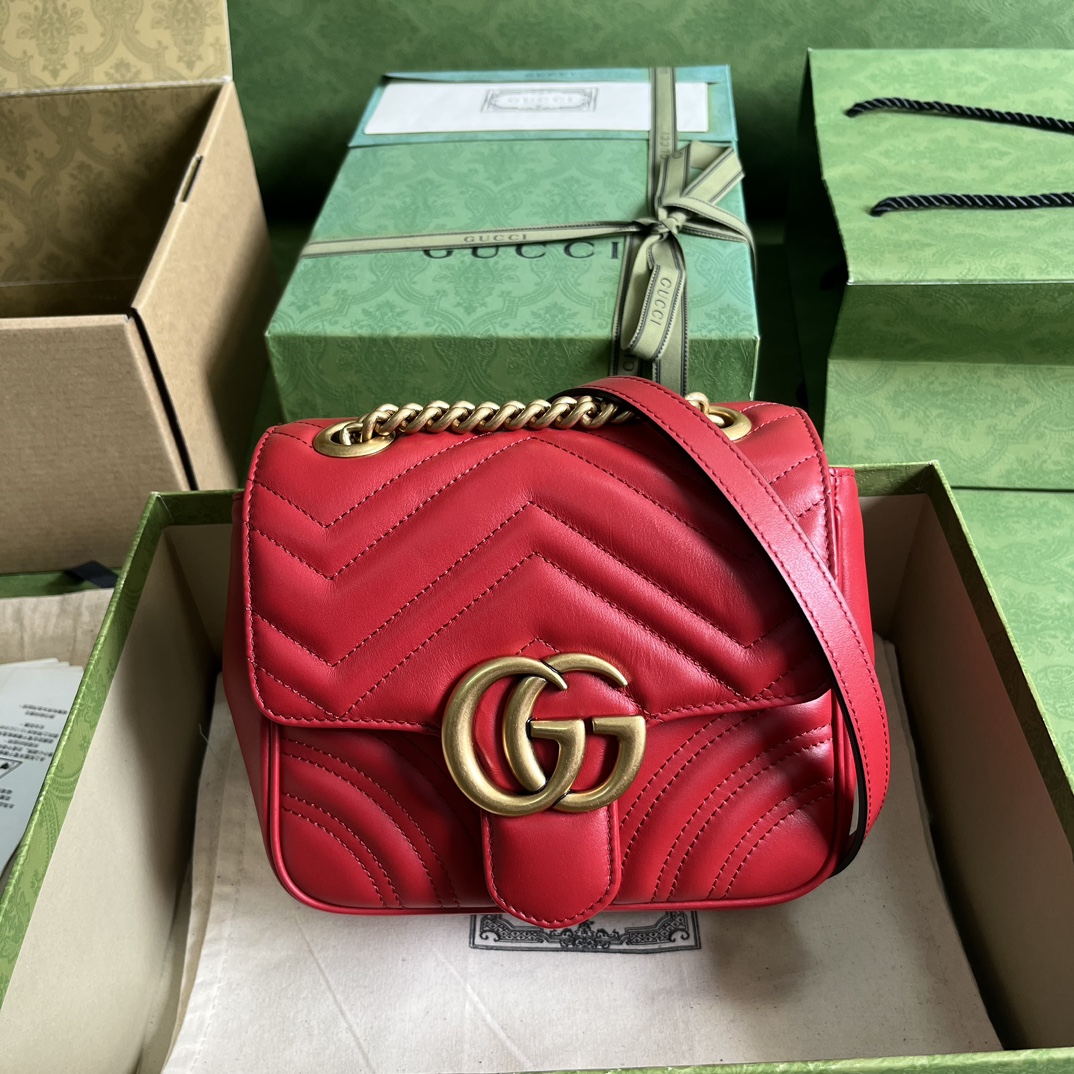 Wholesale Luxury Gucci Marmont Gg Red 739682
