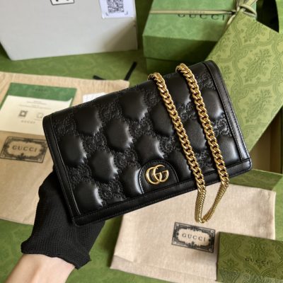 Wholesale Luxury Gucci Gg Matelasse Chain Wallet 723787