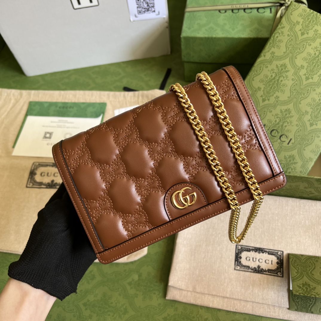Wholesale Luxury Gucci Gg Matelasse Chain Wallet 723788