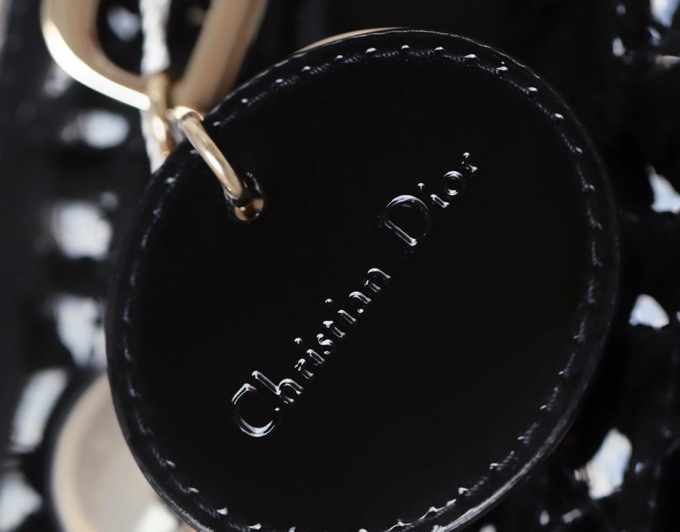 Wholesale Luxury Dior Mini Lady Dior Bag Black Patent Cannage Calfskin M0565Pwrt_M900A - Image 4