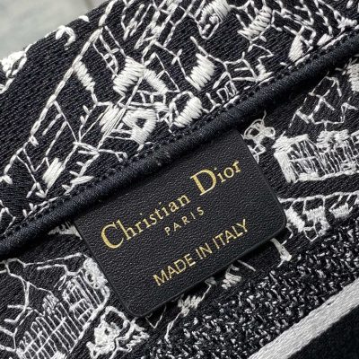 Alternative view of Wholesale Luxury Dior Book Tote Large Black And White Plan De Paris Embroidery M1265Zomp_M993