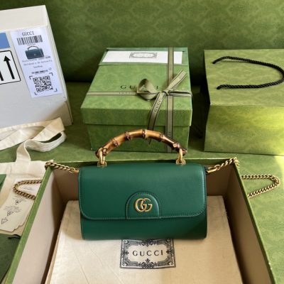 Wholesale Luxury Gucci Gg Small Top Handle Bag With Bamboo