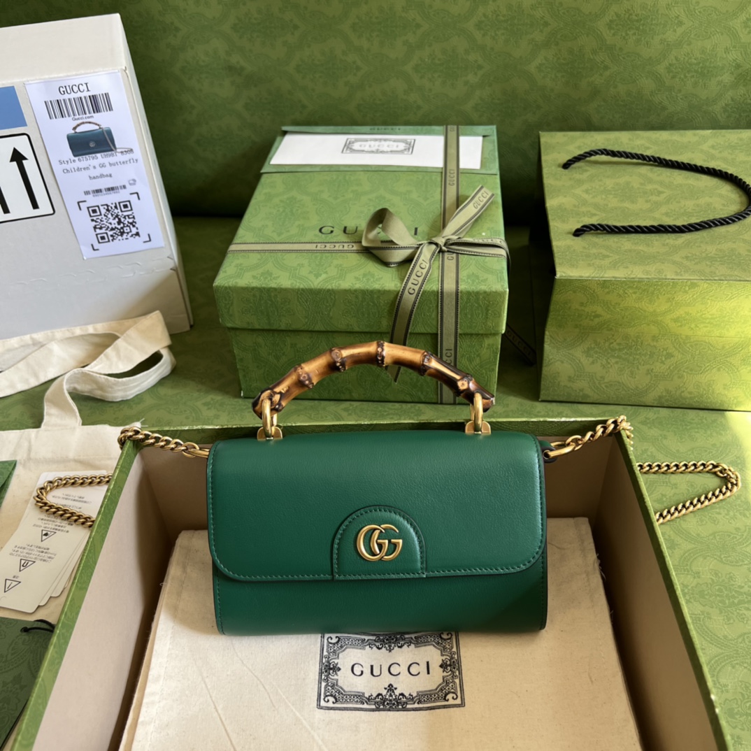 Wholesale Luxury Gucci Gg Small Top Handle Bag With Bamboo