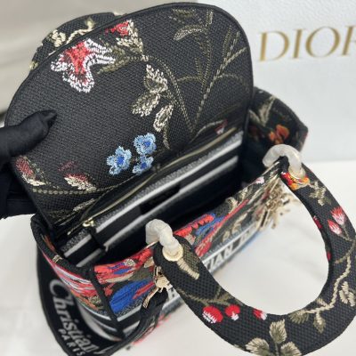 Alternative view of Wholesale Luxury Dior Small Lady D-Lite Bag Black Multicolor Dior Birds Embroidery M0565Oeao_M911