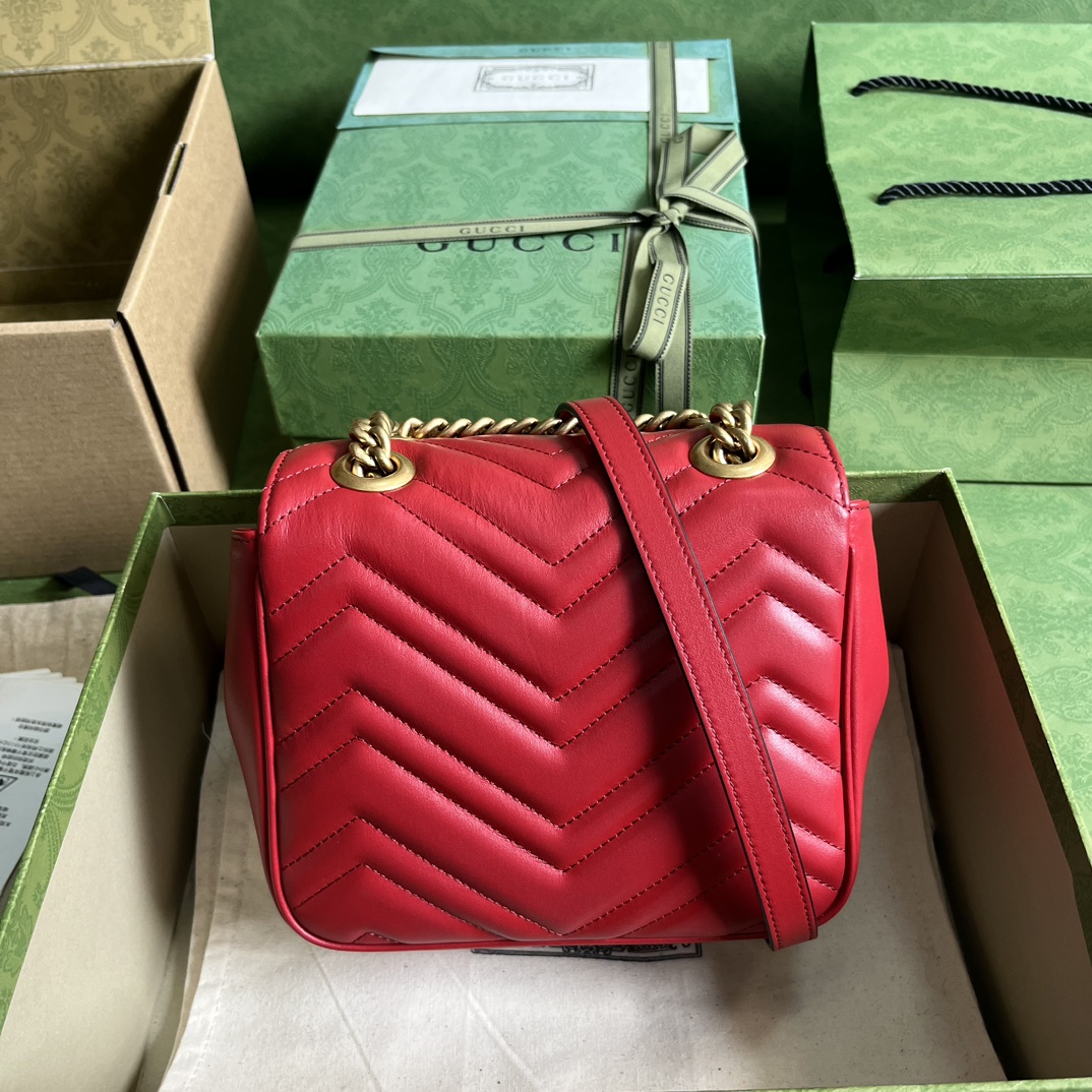Wholesale Luxury Gucci Marmont Gg Red 739682 - Image 7