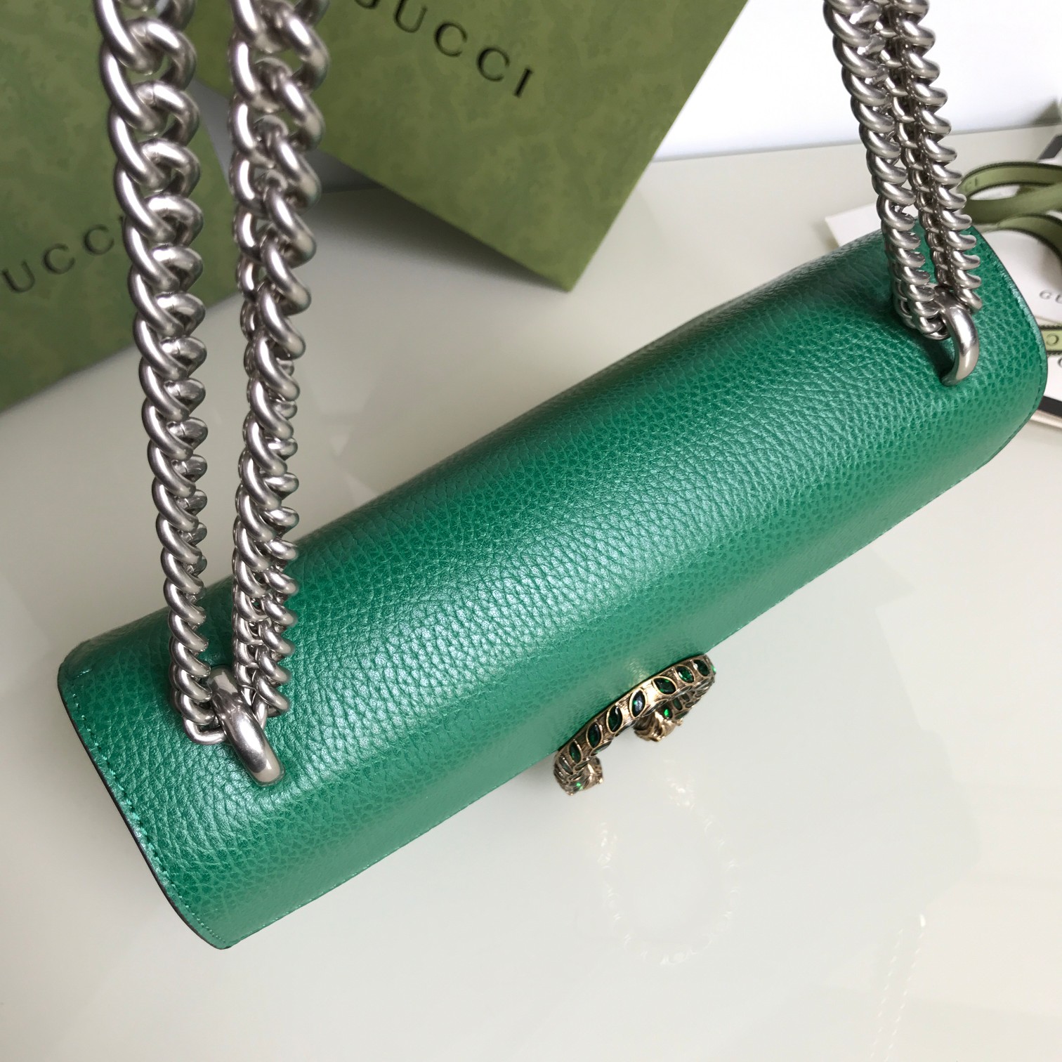 Wholesale Luxury Gucci Dionysus Small Shoulder Bag Forest Green 400249 - Image 4