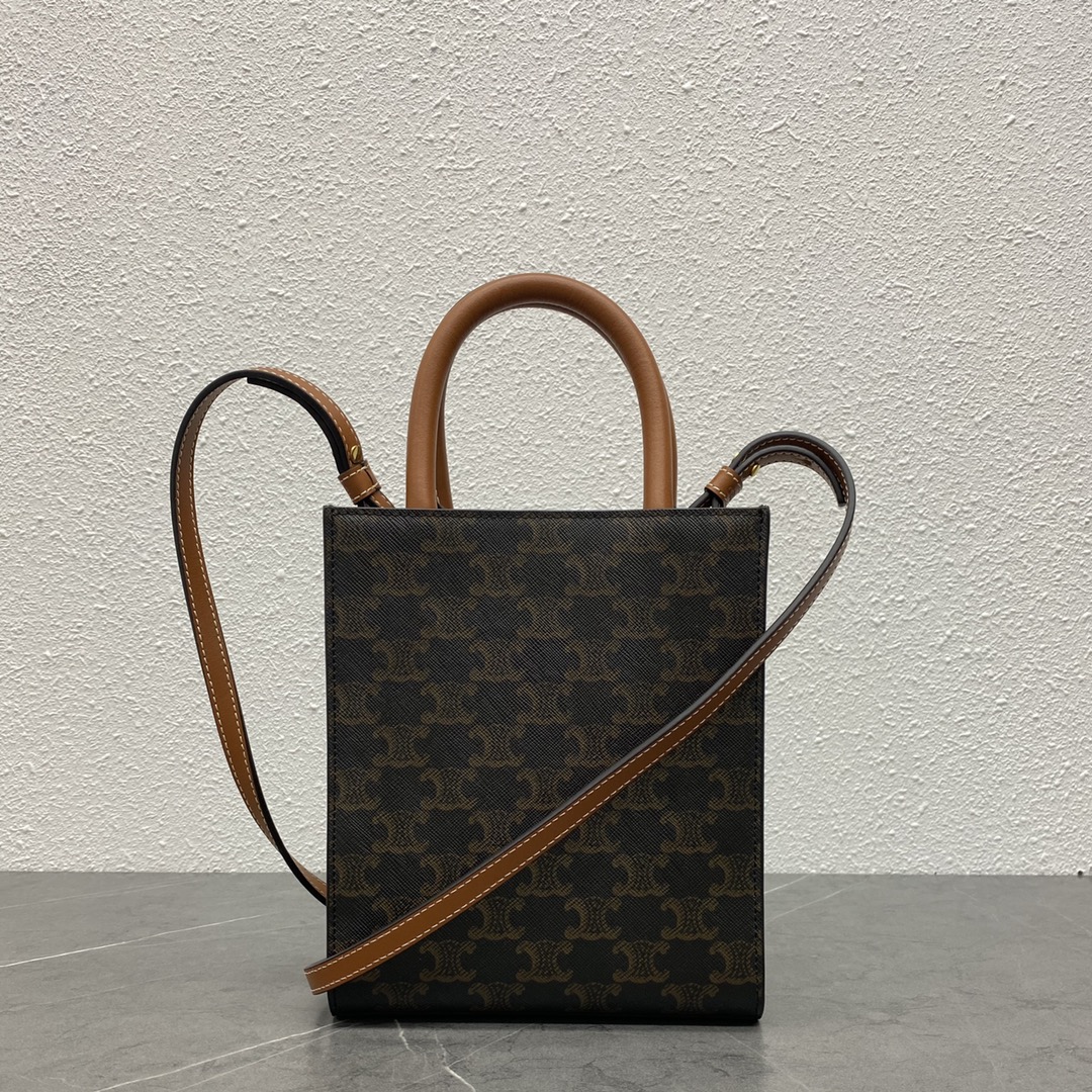 Wholesale Luxury Celine Triomphe Mini Tote Black 194372Bzk.04Lu - Image 7