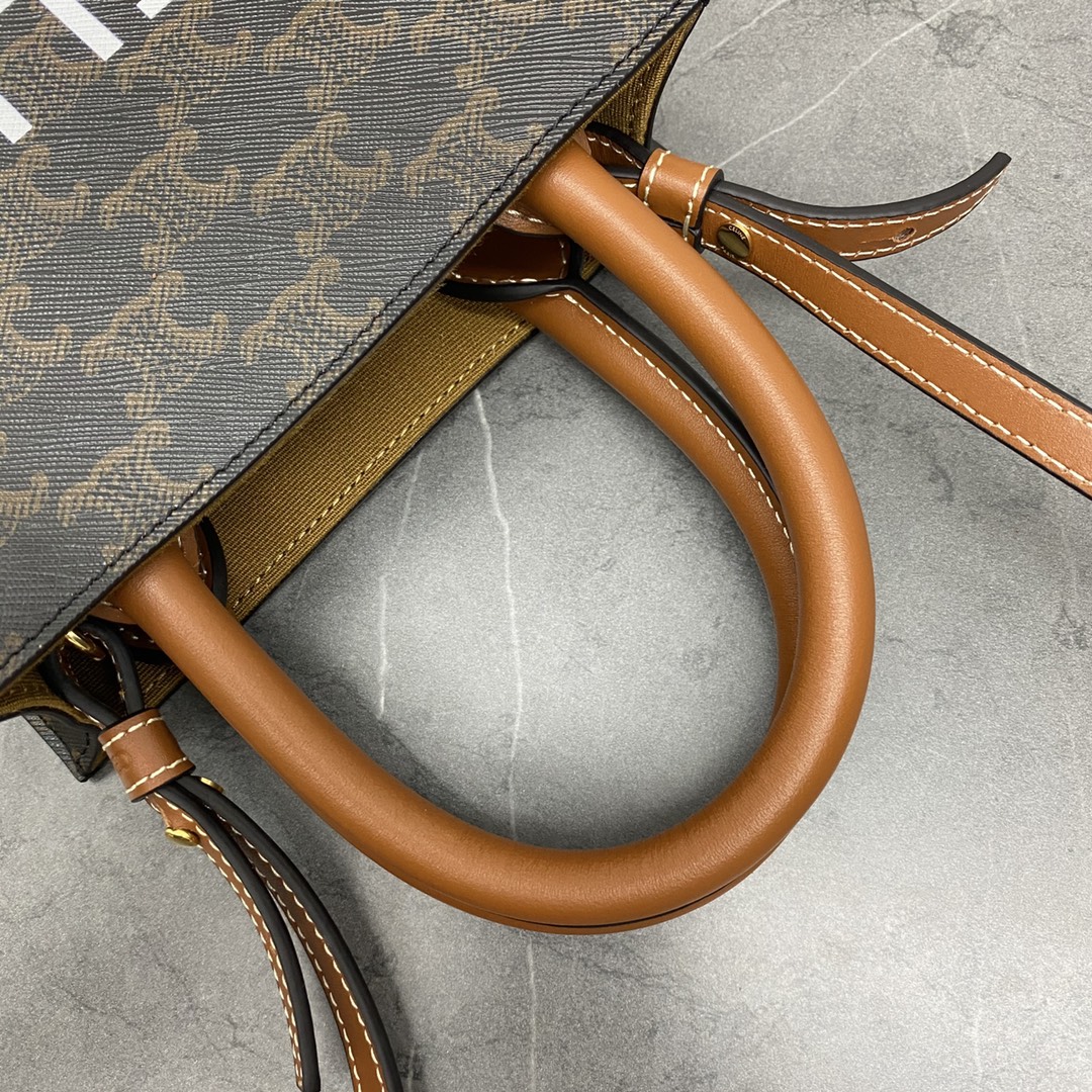 Wholesale Luxury Celine Triomphe Mini Tote Black 194372Bzk.04Lu - Image 9