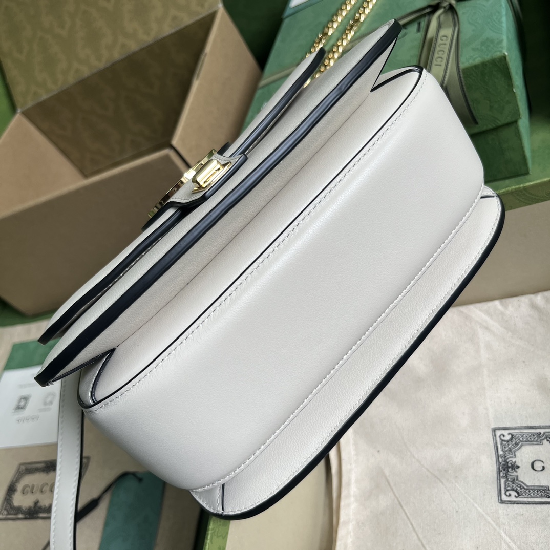 Wholesale Luxury Gucci Blondie Top-Handle Bag White 735101 - Image 6