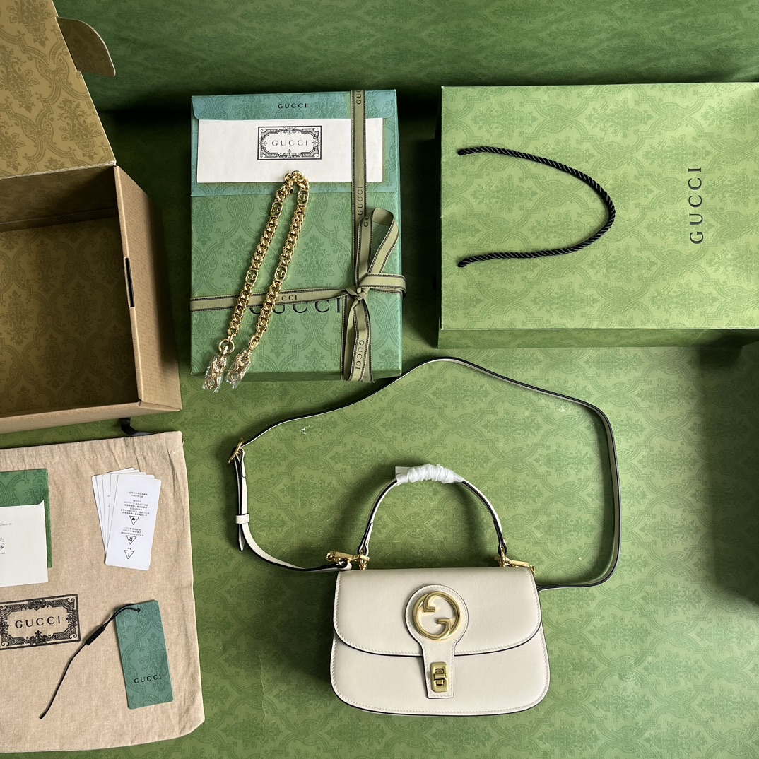 Wholesale Luxury Gucci Blondie Top-Handle Bag White 735101 - Image 2