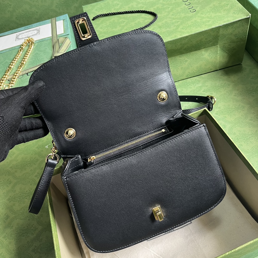 Wholesale Luxury Gucci Blondie Top-Handle Bag Black 735101 - Image 3