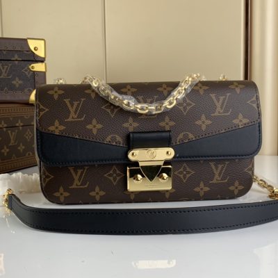 Wholesale Luxury Louis Vuitton Monogram Leather Marceau M46127 Black AAA