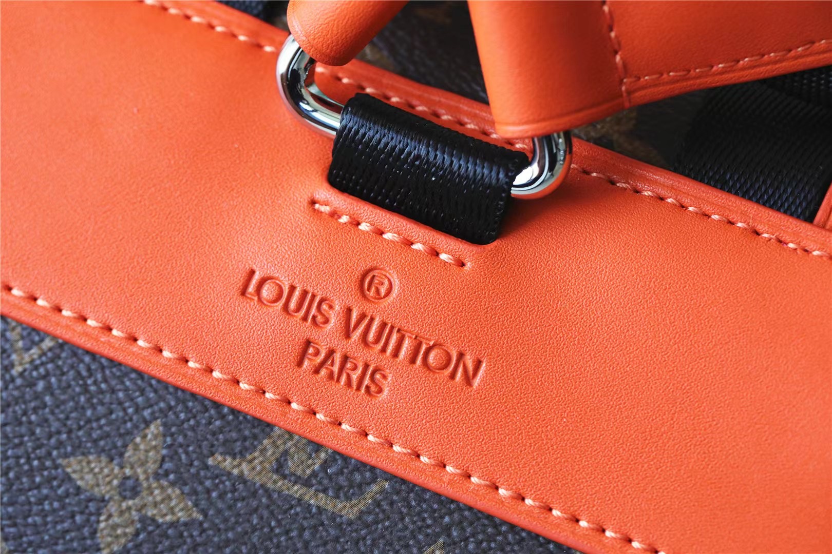 Wholesale Luxury Louis Vuitton Christopher MM Monogram backpack for mens Orange M46814 - Image 9