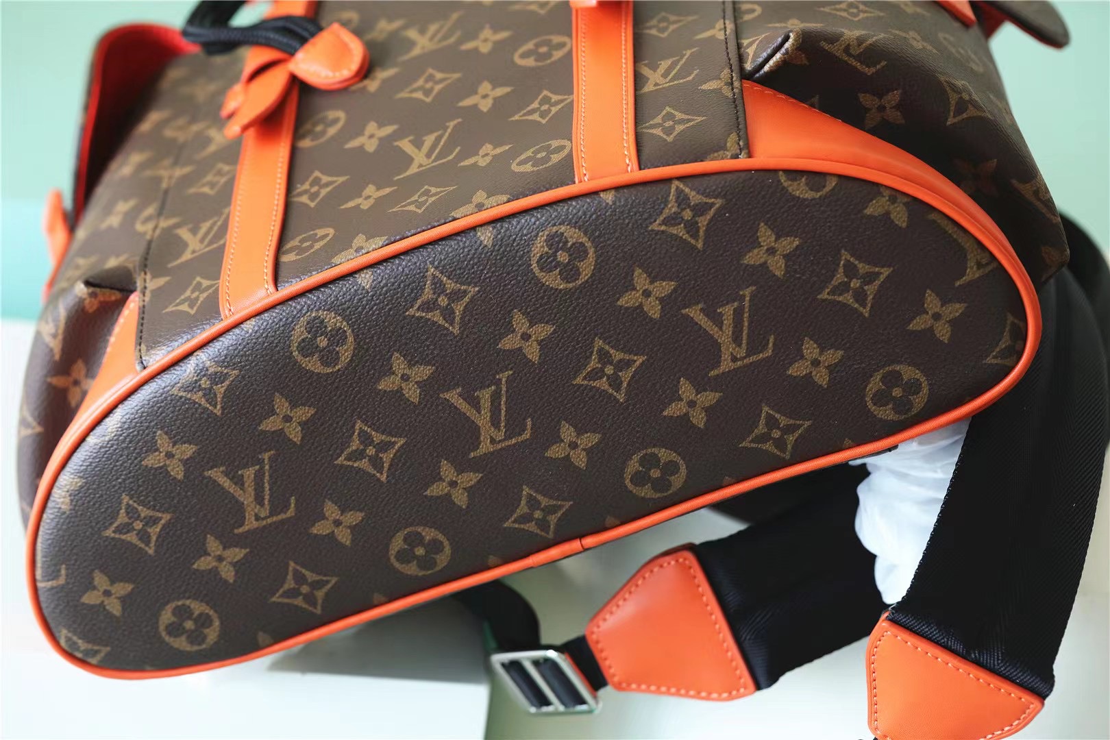 Wholesale Luxury Louis Vuitton Christopher MM Monogram backpack for mens Orange M46814 - Image 8