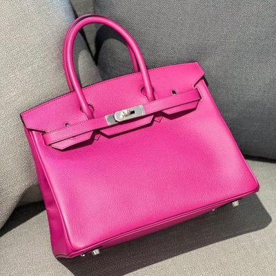 Alternative view of HERMES BIRKIN 30 Togo leather Rose purple A Engraving Hand bag 600030105 HERMES BIRKIN 30 Togo